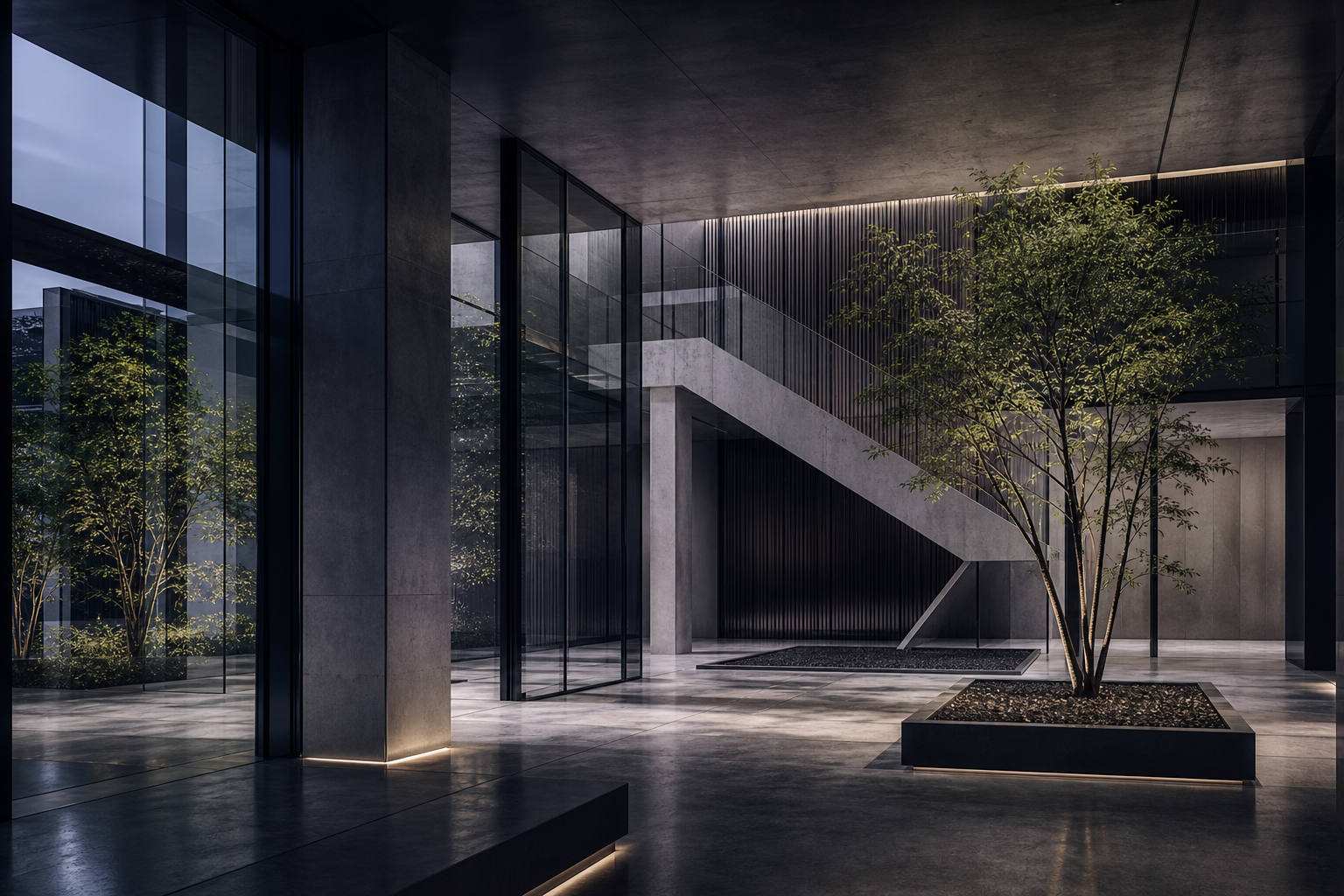 Architectural structure and controlled light